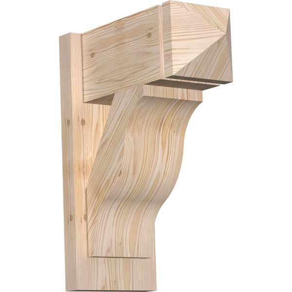Ekena Millwork Funston Arts & Crafts Smooth Outlooker, Douglas Fir, 7 1/2"W x 16"D x 20"H OUT08X16X20FST03SDF - main